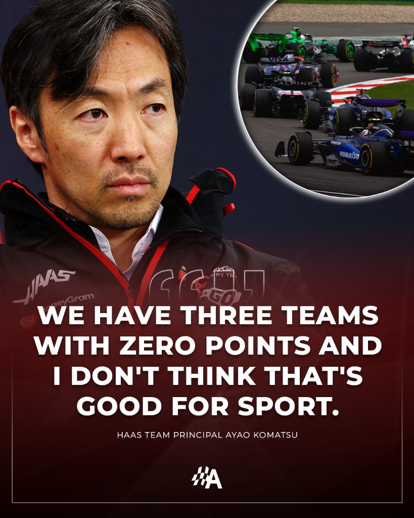 Haas #F1 boss Ayao Komatsu has spoken out on the need for a revised points structure in the championship 👀 

He believes that maintaining the current system, awarding points from P1 to P10 in Grands Prix, is not good for the sport.