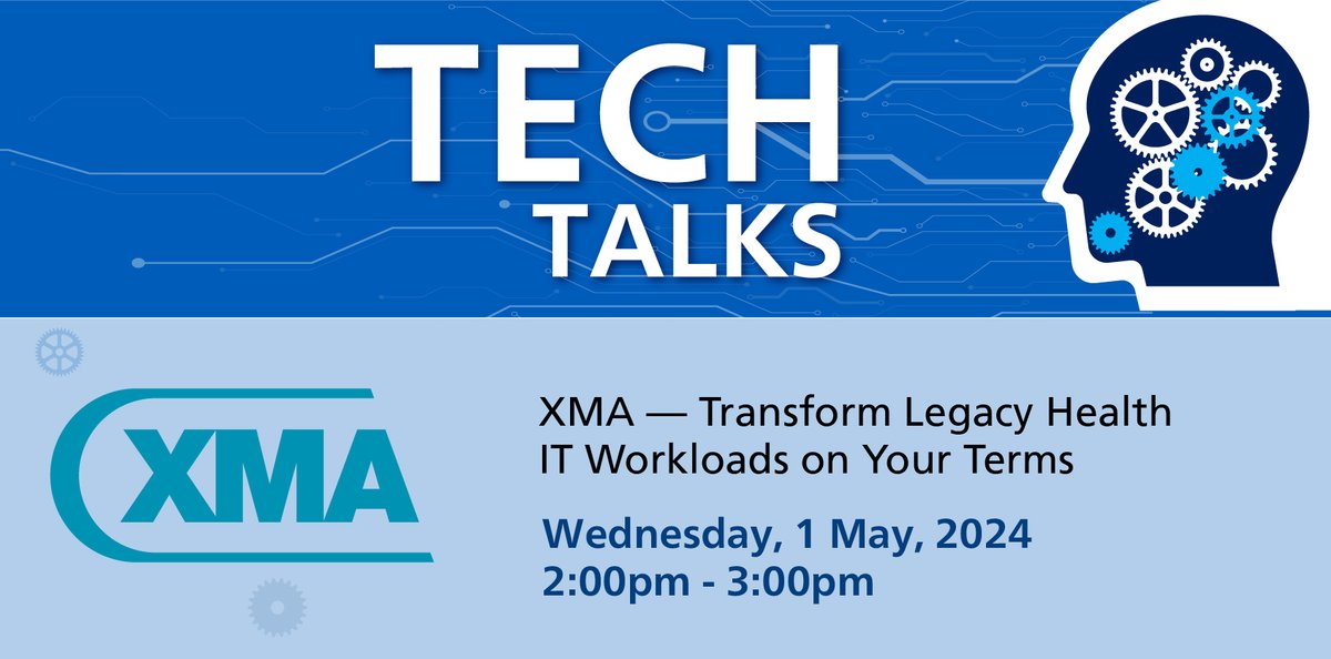 It's not too late to sign up to the next in our online series of Tech Talks, taking place on 1st May. Hear more from the experts at XMA on Transforming Legacy Health IT Workloads: bit.ly/3xMIWHf #TechTalks