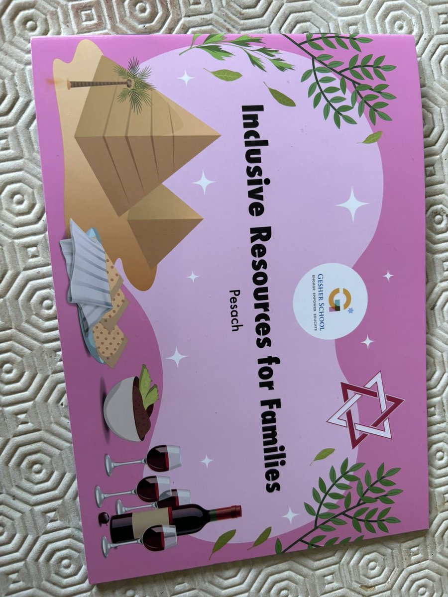 What sombre Passover seders this year - celebrating our freedom from slavery as hostages are still in captivity in Hamas tunnels. A heartfelt &amp; huge thank you to <a href="/GesherSchool/">Gesher SEN School</a> for your wonderful booklet for young people with SEN - it was thrilling to see L so engaged.