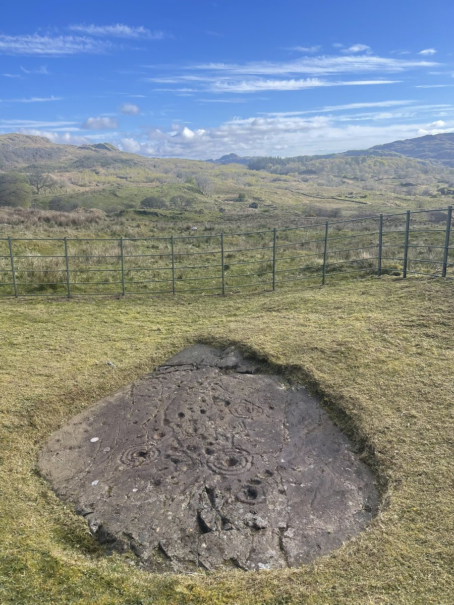 Ballygowan rock art in Kilmartin Glen this morning. @welovehistory @HistEnvScot