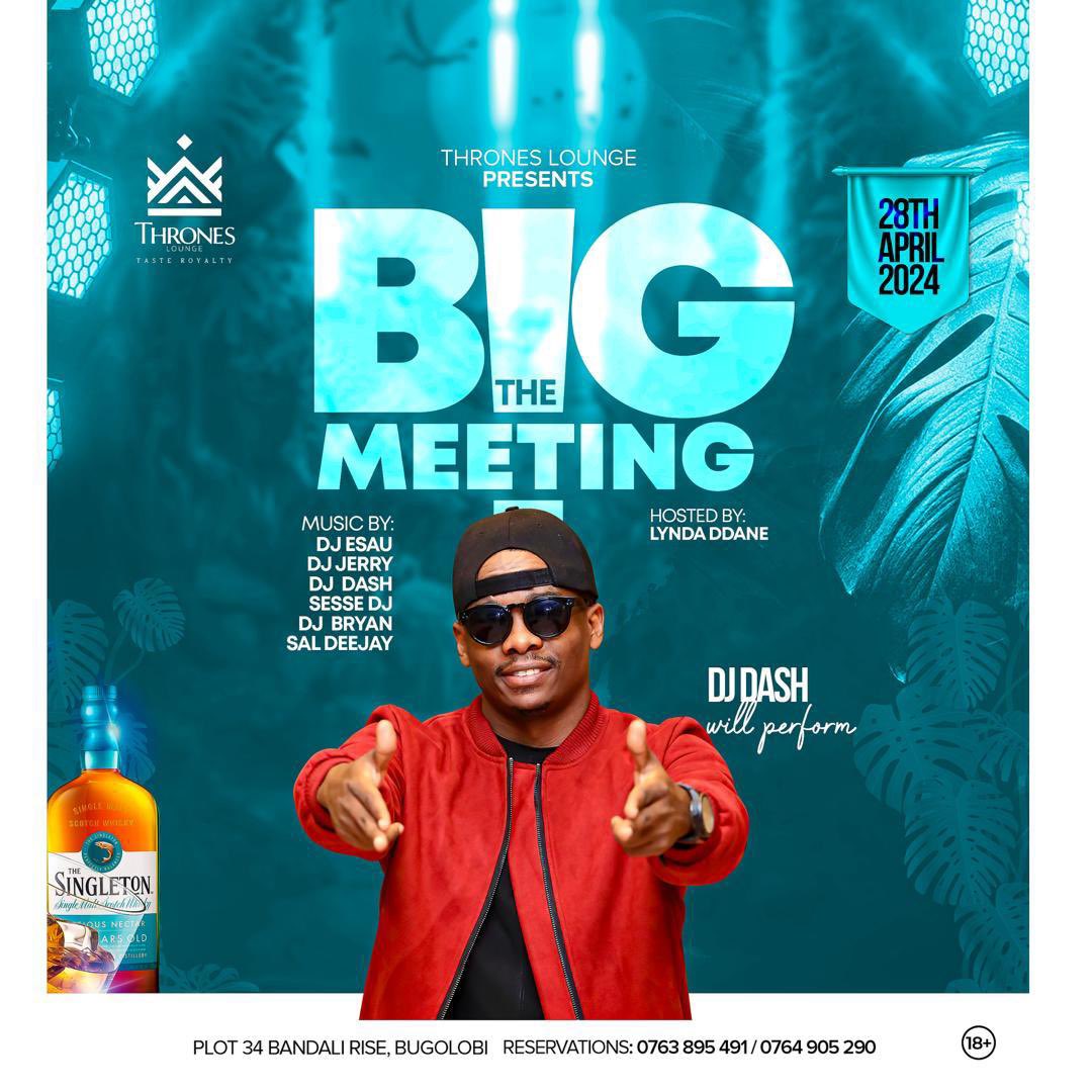 The #TheBigMeetingBrunch is back and it’s happening this Sunday at #ThronesKampala inclusive of a lot of drinks ,food and good vibes&music from our favorite deejays🥳🥳 Make your reservations now!!!