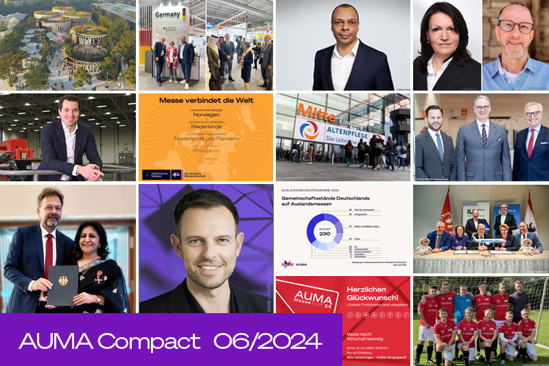 AUMAeV's tweet photo. Aktuell in #AUMAcompact:
🟣 Auslandsmesseprogramm 2025: Wirtschaft strebt nach Lateinamerika
🟣 Interview Lorenz A. Rau, Messe Augsburg
🟣 Ausstellerumfrage zeigt Optimismus
🟣 Messestädte-Fußballturnier: RAI Amsterdam gut im Training
👉 https://t.co/9OTwuyrzUT #Messewirtschaft https://t.co/Q8OiWfURyn