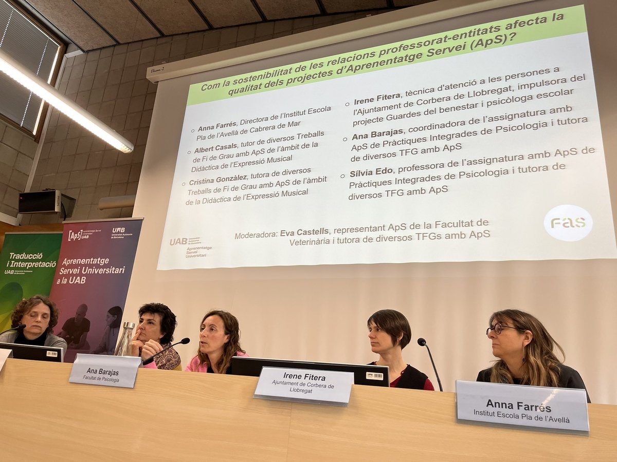 V Jornada ApS UAB, analitzant la sostenibilitat de les relacions entitats-UAB.