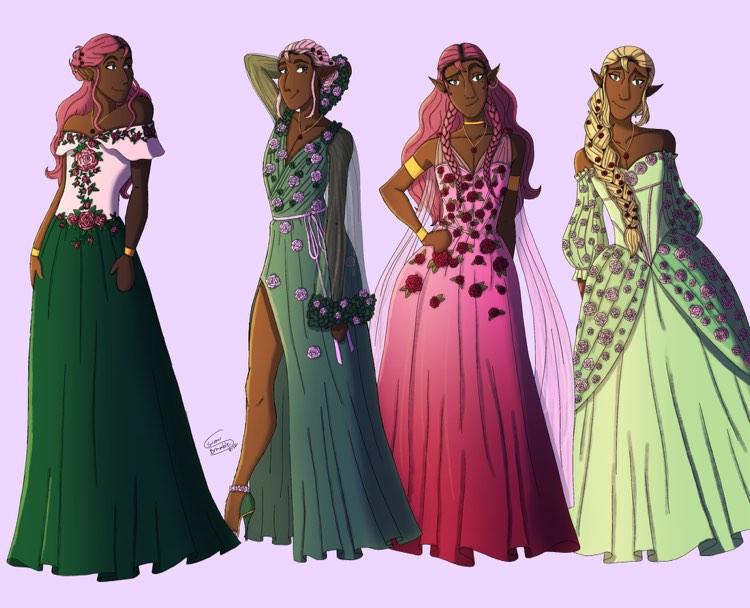 snow_bramble's tweet photo. @Myrmidia Shit-stirrer bard boy in all of his fancy ballgowns + anxiety wizard man who is the only character I've played in a full campaign. I love them https://t.co/YzFGWlXKBH