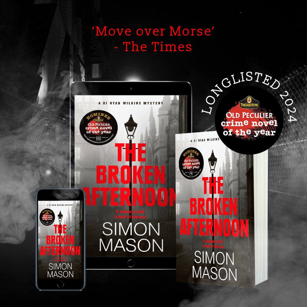 Thrilled to announce that Simon Mason is longlisted for the Theakston Old Peculier Crime Novel of the Year 2024! The longlist is now open to vote until Thursday 16th May, for more details visit bit.ly/TheakstonsAwar… #TheakstonsAwards #TheakstonsCrime