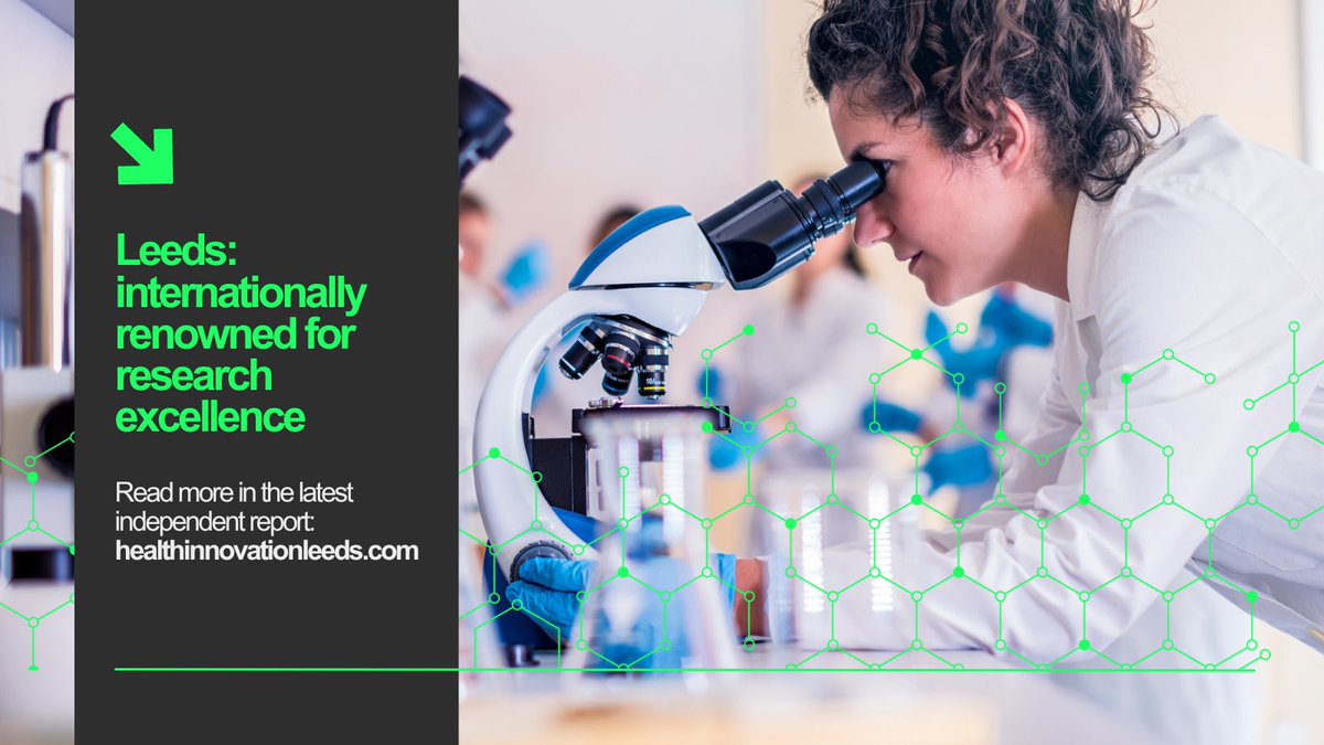 Recent #PursuingExcellence report shows why #Leeds is globally renowned for research excellence:

💰 Top city for #health & #care research funding
🧑‍🔬 Highest demand for #research & #innovation skills
🧬 Highest proportion of #biosciences undergrads

More: bit.ly/Pursuing-Excel…