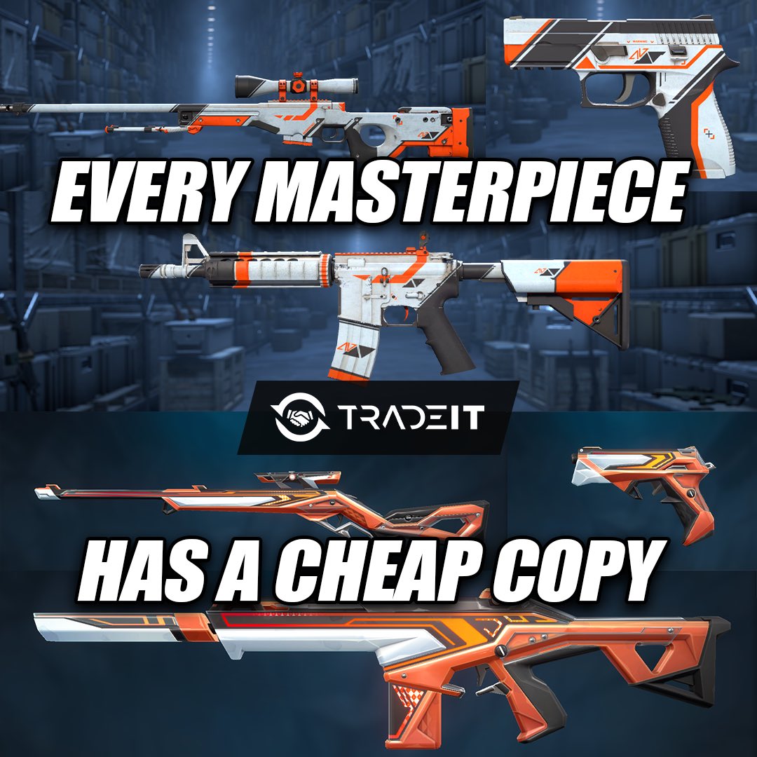 tradeit_gg's tweet photo. Valorant always be copying CS2 Masterpiece https://t.co/HMDaTzIyw8