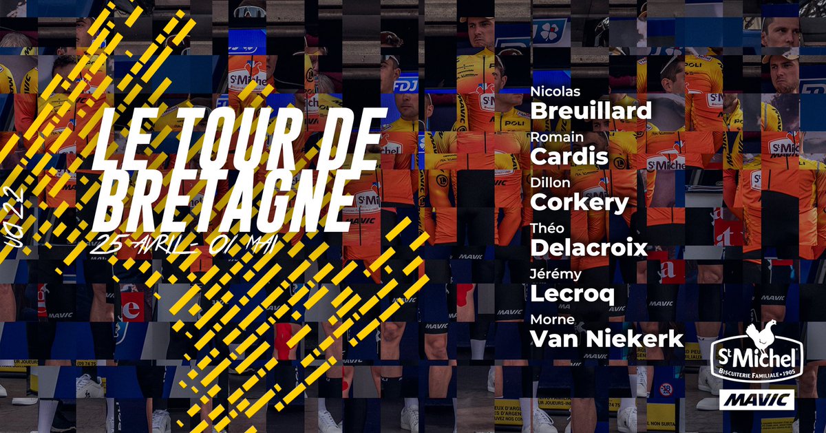 Première étape du @tourdebretagne pour notre équipe Hommes aujourd’hui 💥 🚩LOCMARIA-PLOUZANÉ 🏁PLOUGONVELIN 🗺️146 kilomètres 💻 tourdebretagne.bzh 14h30 La compo 👇