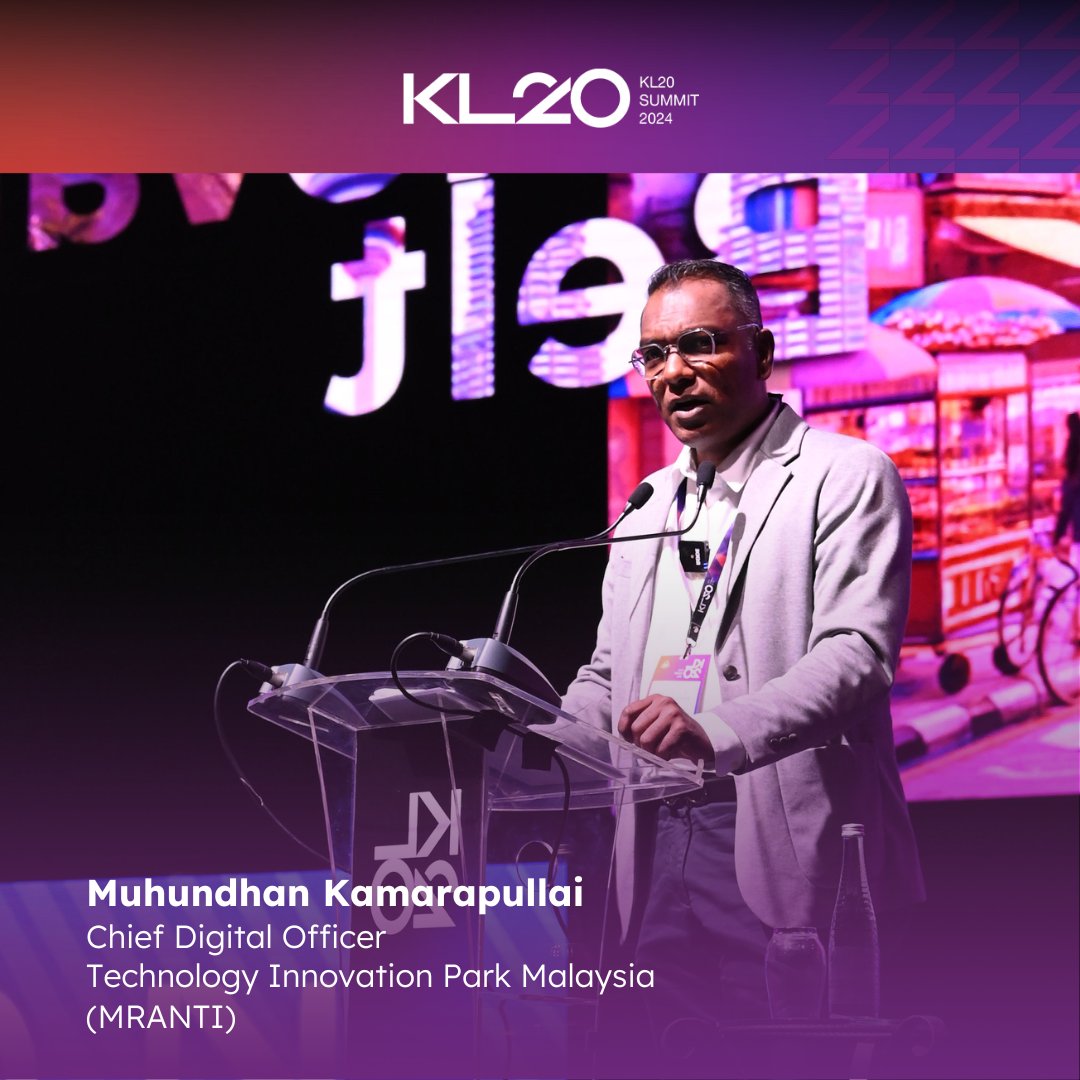 Reflecting on a groundbreaking session at the KL Innovation Belt Showcase with Muhundhan Kamarapullai, Chief Digital Officer at Technology Innovation Park Malaysia (MRANTI). His expert opinion on Malaysia's digital transformation has left us inspired!

Missed the KL20 Summit