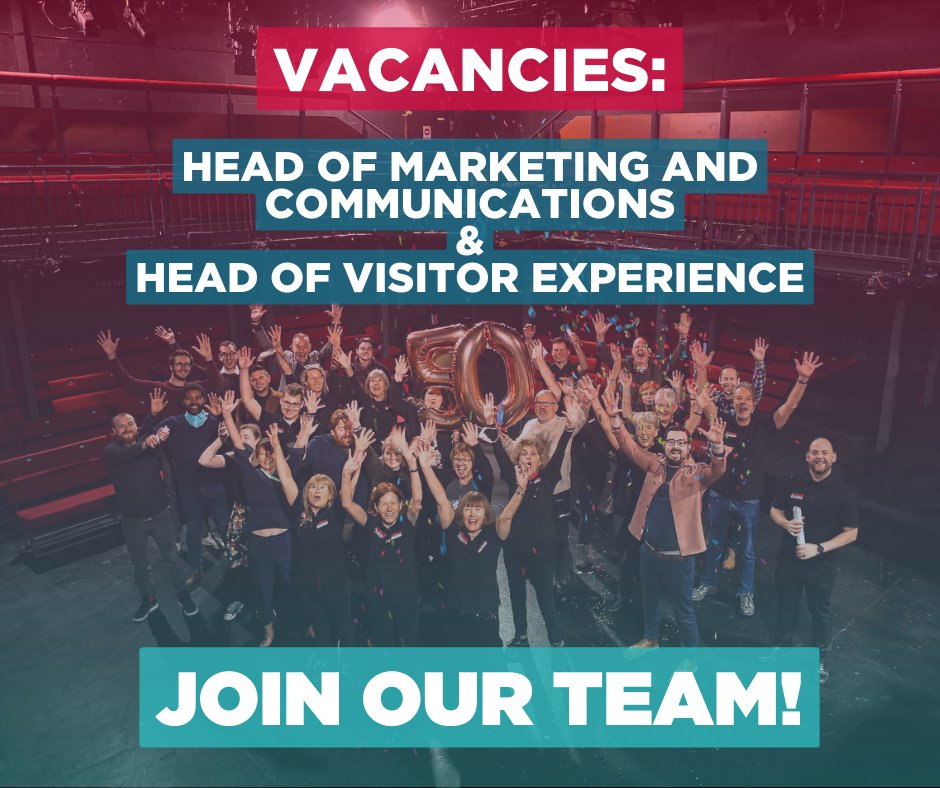 TheDukesTheatre's tweet photo. Join the team! 
We're looking for a Head of Visitor Experience and a Head of Marketing and Communications.

Closing date for both roles: 12pm, Friday 17 May

For more information and job packs 👉 https://t.co/YmYiyGR4J6 https://t.co/wH7gZRLegi