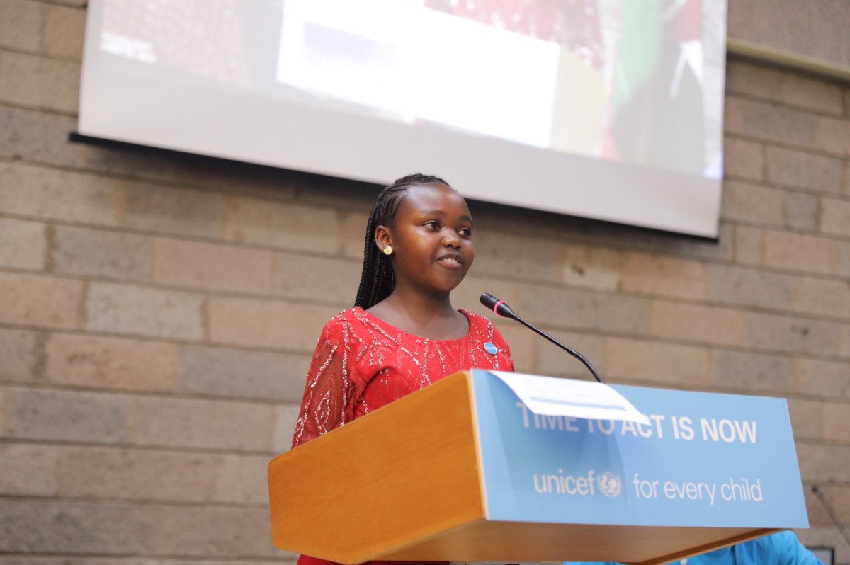 'Some of the challenges I have faced in my community include lack of quality education, inadequate hygiene facilities such as toilets, water, bathrooms & sanitary pads,' Precious, 13. “I request our leaders to support children in obtaining quality education.' #TimetoActNOWKe