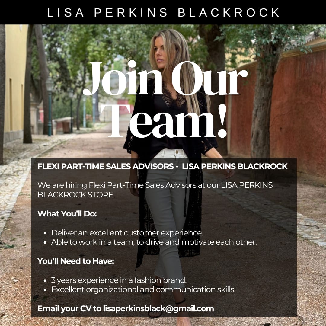 Join the team in Lisa Perkins Blackrock.
instagram.com/lisaperkinsbla…
#lisaperkins #JobVacancy