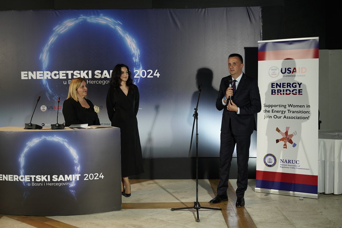 Announcing the Association of Women in the Energy Sector in Bosnia and Herzegovina! Last night at #EnergySummit2024, we launched a new initiative by @usaid and @naruc to ensure women play an active role in shaping the future of Bosnia and Herzegovina's energy sector.