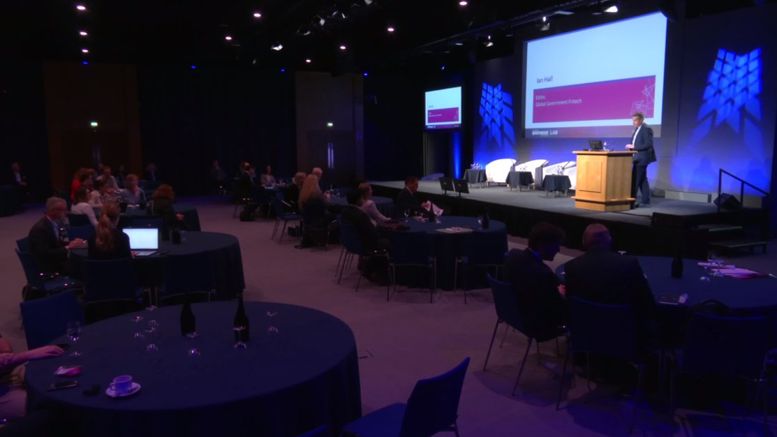 GlobeGovFinance's tweet photo. What is the aim of Global Government Fintech and today’s #GGFintechLab? Opening keynote by @IanMurrayHall, editor of GGFT: https://t.co/7dEtzPquKq