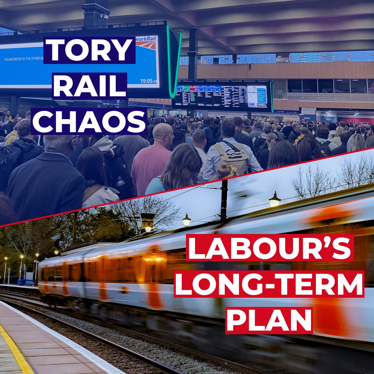 The Conservatives have spent years running down our railway. It's time for a long-term plan, an end to fragmentation and investment in our infrastructure and manufacturing.