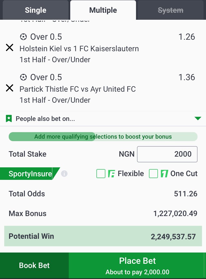 2000 wins 2.2M on Sportybet [ 500 Odds] ⚽️ ⚽️ 1ST HALF OVER 0.5 💥 Games are well analyzed Stake With 2000 Naira and Relax.. JOIN HERE👇👇 👇👇👇 t.me/+Dv7ZTxitd7A2M… t.me/+Dv7ZTxitd7A2M… COPY THE BOOKING CODE AND EDITS Seyi Rapture Arsenal Zino Bruno Fernandes V