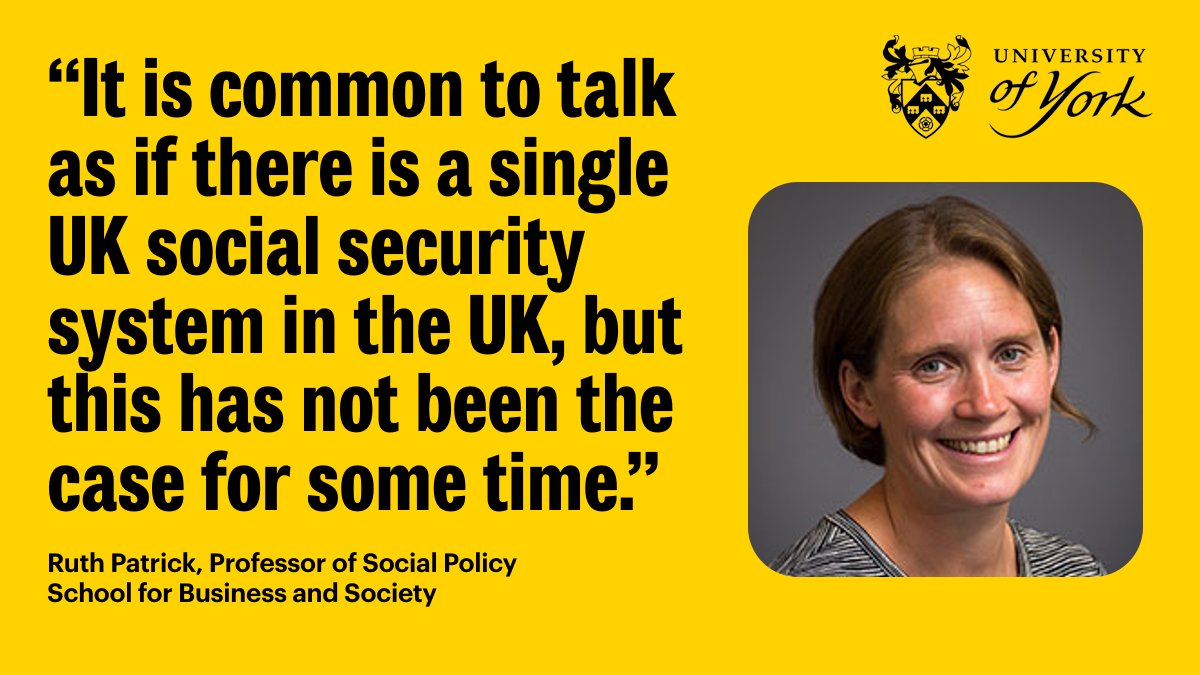 📢 We're delighted to announce that @ruthpatrick0 has been awarded £1.1m from @NuffieldFound to lead the UK's first comprehensive study on how national, regional and local devolution affects social security. Find out more: tinyurl.com/bdeh432k