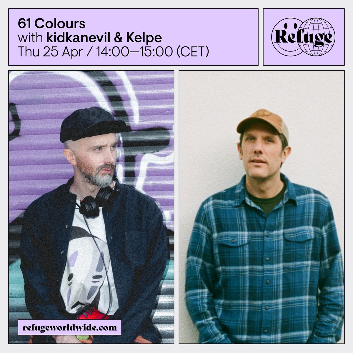 kidkanevil's tweet photo. back on @RefugeWorldwide this afternoon for the latest episode of 61 colours🫡📻 today im joined by fellow beats n bleeps OG n special guest @_Kelpe whose beautiful new (and final 🥲) album LP10 just dropped! 🎧🎶
lock in 14:00 CET 🕑📡🔈
#refugeworldwide https://t.co/cB992KJrNs