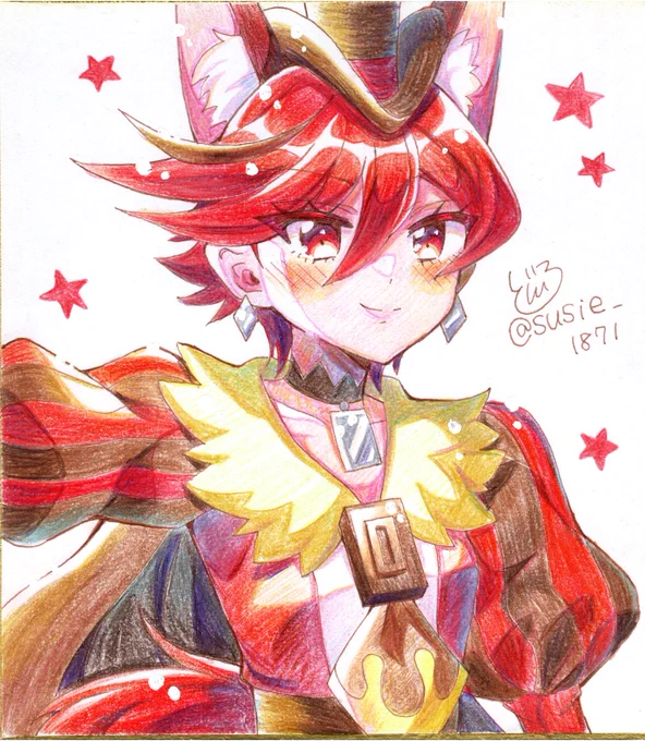 キュアショコラ、できあがり!#precure#色紙 
