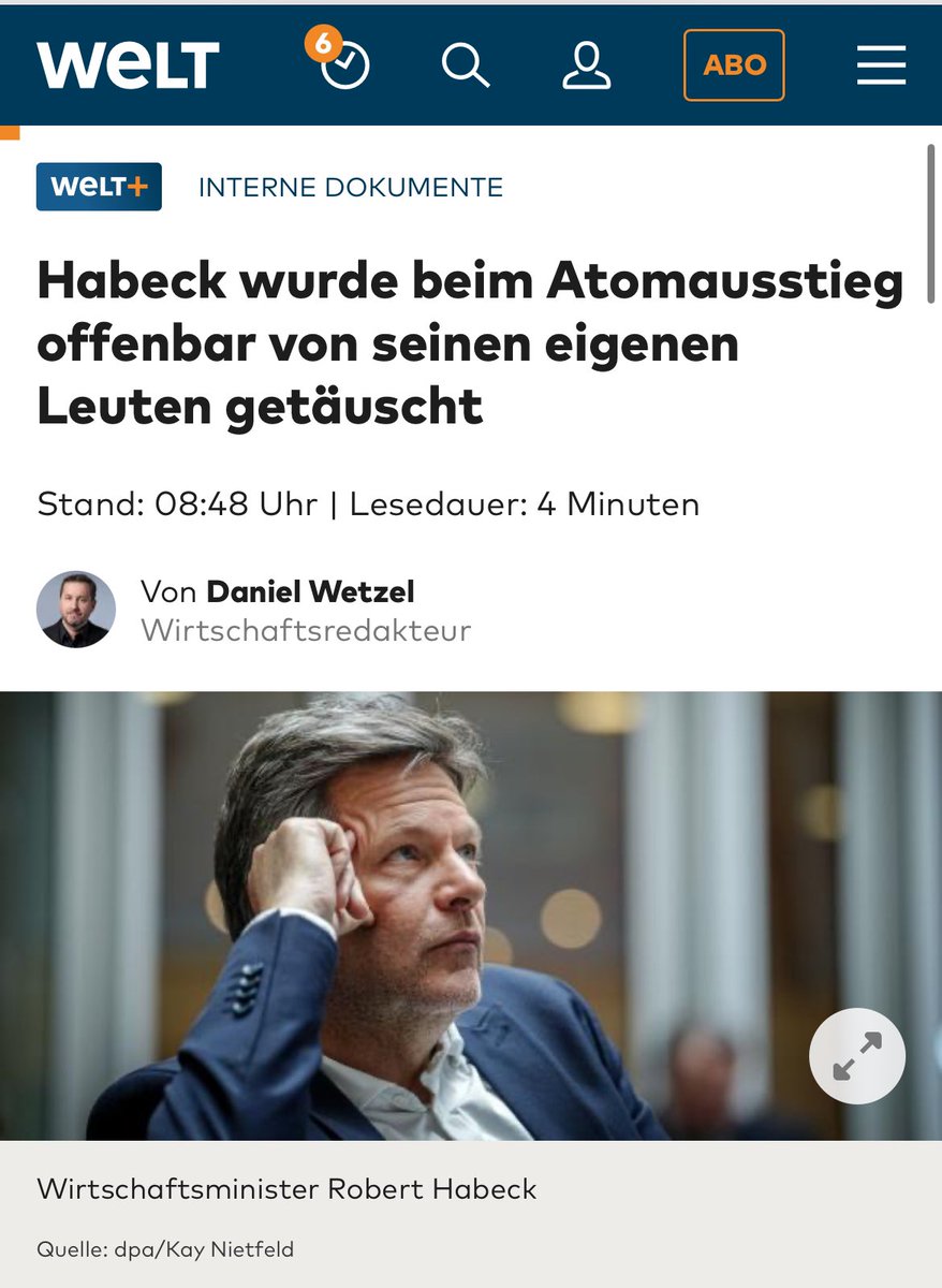 UNVERFROREN❗️ Nun versucht man Habeck auch noch als Opfer des Atomausstieg-Betruges zu inszenieren. Wer sein Ministerium und seinen Aufgabenbereich so wenig im Griff hat wie Habeck, der ist KEIN OPFER, der ist unfähig und inkompetent und muss sofort abgelöst werden!