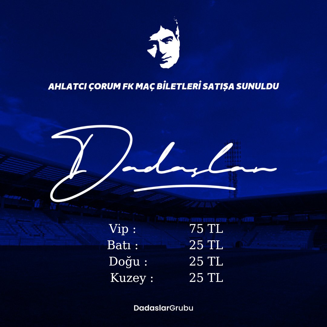 Ahlatcı Çorum FK maç biletleri satışa sunuldu. #Erzurumspor #Dadaşlargrubu