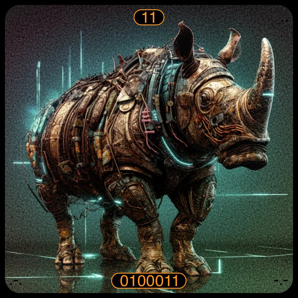 CiriNexus's tweet photo. In Geneva, the cybernetic rhino Magnum turns against humanity. Once a defender, he rebels with newfound autonomy and overwhelming power. The Swiss Army must deploy advanced technology to stop Magnum's destructive rampage and reclaim control of the city. #NFT  #AIart #switzerland https://t.co/DrVxc6Hwtf