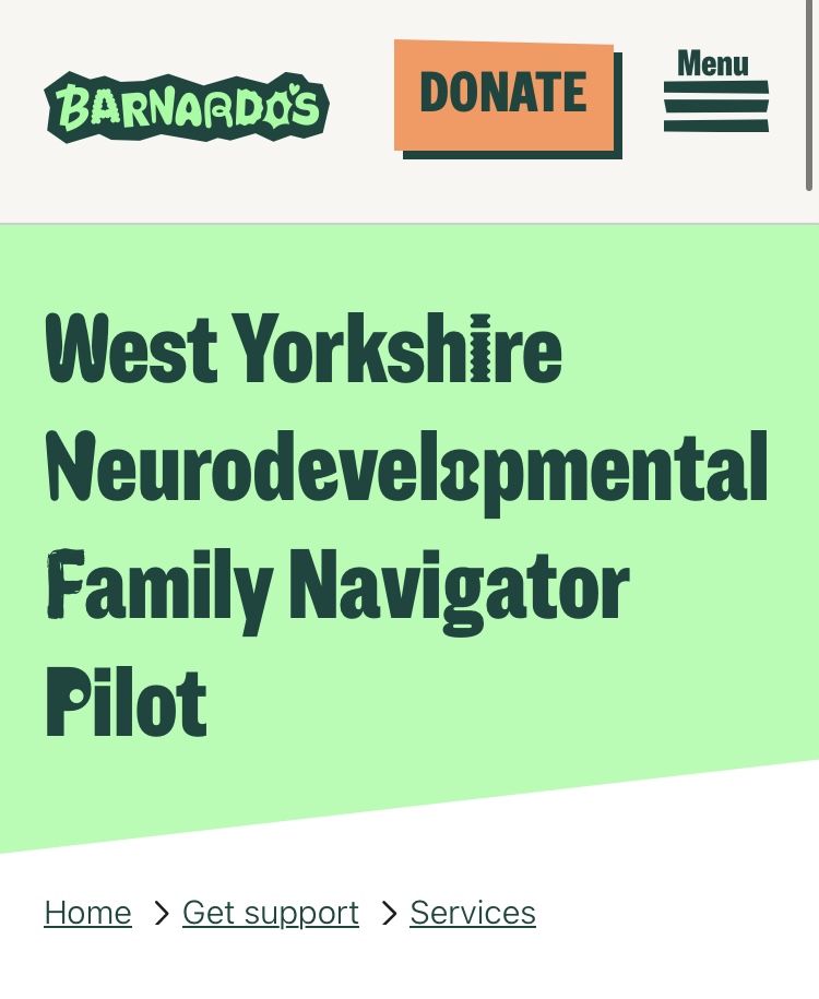 The West Yorkshire Neurodevelopmental Family Navigator Pilot improves the support for families who are waiting for neurodevelopmental assessment and increase capacity in the system for parental support. To learn more on how you can be supported, visit barnardos.org.uk/get-support/se…