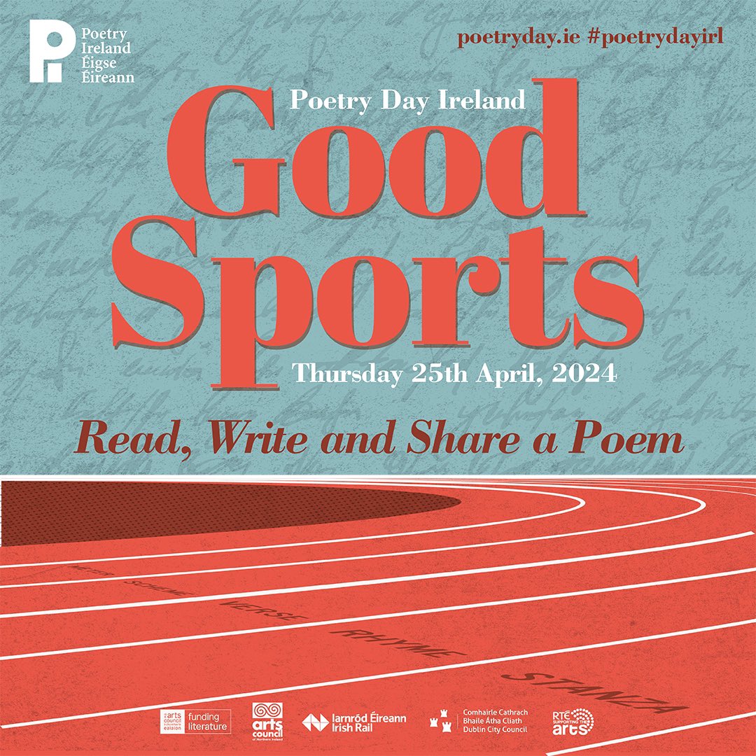 Today is Poetry Day Ireland! ✍️ 📚 “Poetry Ireland is thrilled to announce Poetry Day Ireland 2024 will take place on Thursday 25th April. Our theme for this year is “Good Sports” celebrating the good sport in all of us, the drive to give it a go or to have a crack at it.”