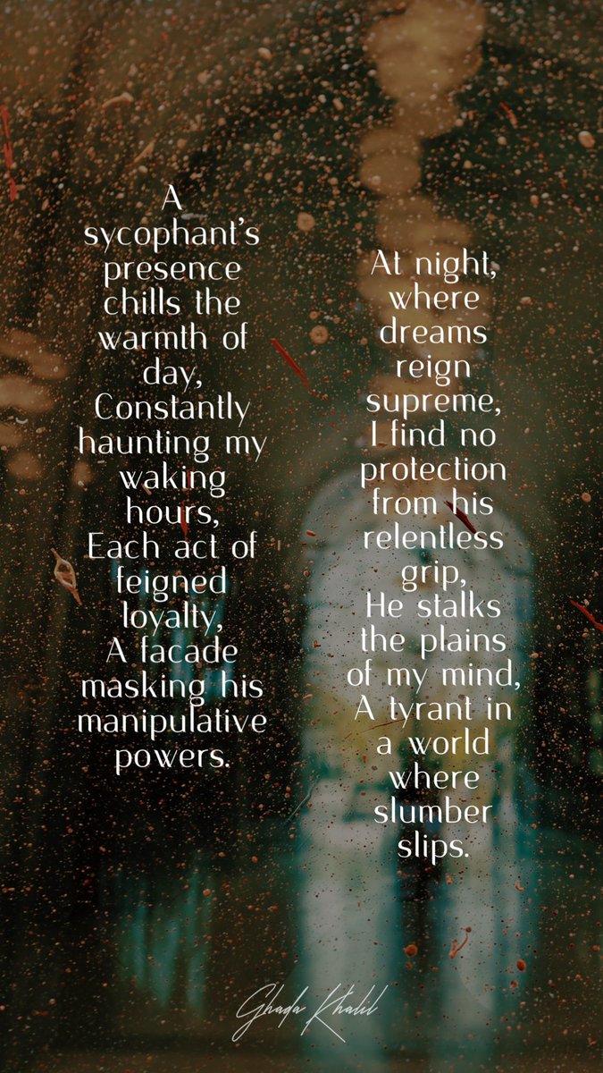 Stay Out of My Dreams

Full poem on Instagram (@brushandpentales)

#amwriting #author #AuthorsOfTwitter #authorlife #authorquotes #blog #blogger #book #literature #writer #writing #writerscommunity #poetrytwitter #poetry #poet #prose #poem
