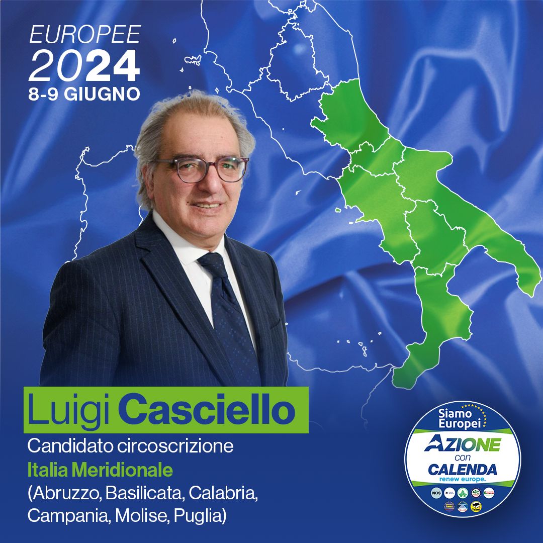 Questa mattina vi presentiamo la candidatura alle elezioni europee di @gigicasciello, circoscrizione Italia Meridionale. Giornalista professionista e consulente aziendale nel settore dell’editoria, ha maturato una lunga esperienza da Direttore Responsabile di numerosi