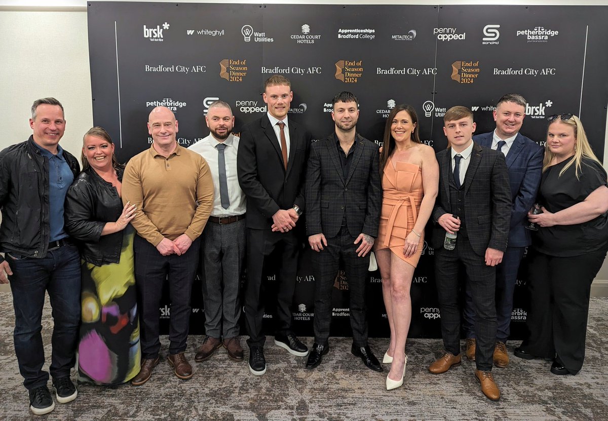 🏆 | We were delighted to be at the @officialbantams End of Season Dinner last night, as one of the club's main partners! 🙌 | Thank you to the club for a wonderful evening; we're right behind you going into the final day of the season this Saturday! #Partners #BCAFC