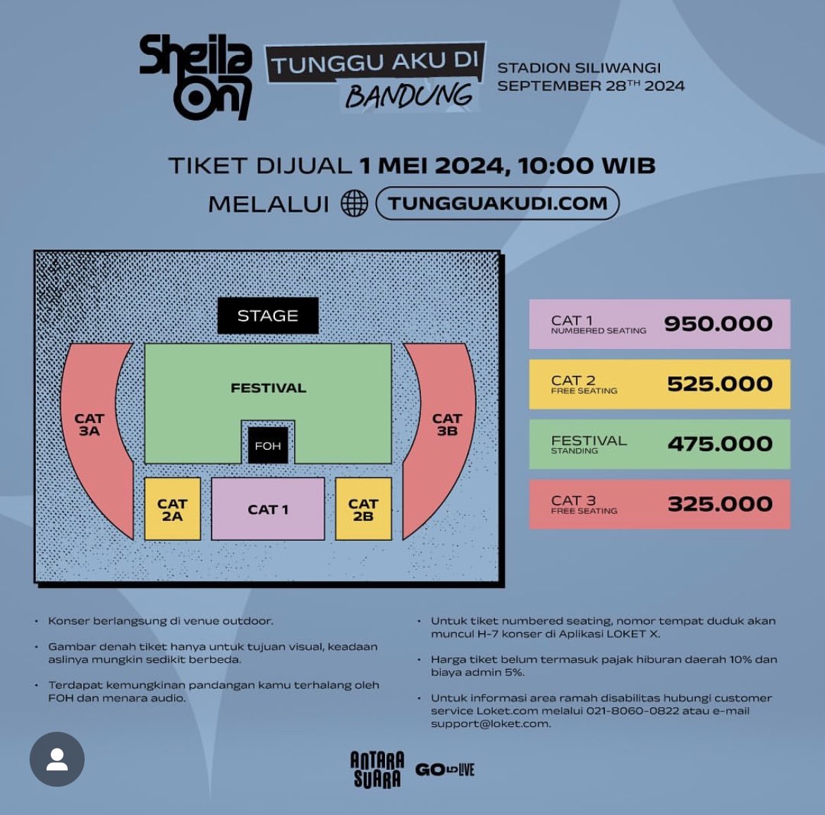 taeberrykiss's tweet photo. OPEN JASTIP TICKETING SHEILA ON 7 'TUNGGU AKU DI' BANDUNG-

📌 Fee jastip 150K/tiket

Limited slot‼️
✅️ trusted (testi on pinned)
✅️ bisa pakai data pribadi/admin
✅️ bisa diurus sampai tiket fisik
✅️ grup Jastip

#sheilaon7 https://t.co/XWnGVjAUQJ