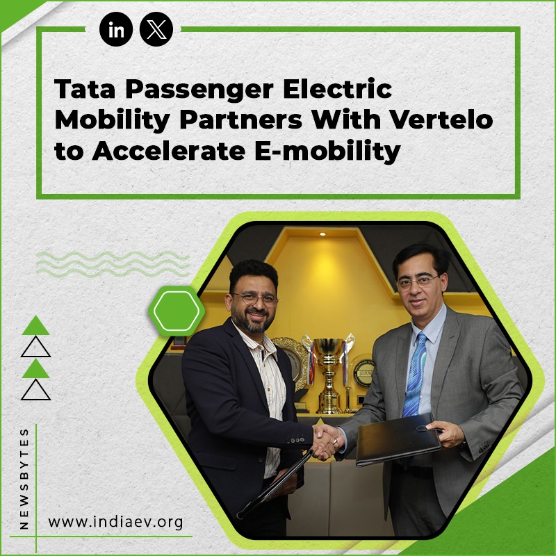 Tata Passenger Electric Mobility Partners With Vertelo To Accelerate E-mobility
Read more:- entrepreneur.com/en-in/news-and…

#Tata #ElectricMobility #Vertelo #Sustainable #CleanEnergyFuture #GreenMobility #FutureOfMobility  #GoGreen #IndiaEVShow #RenewableEnergy #EntrepreneurIndia