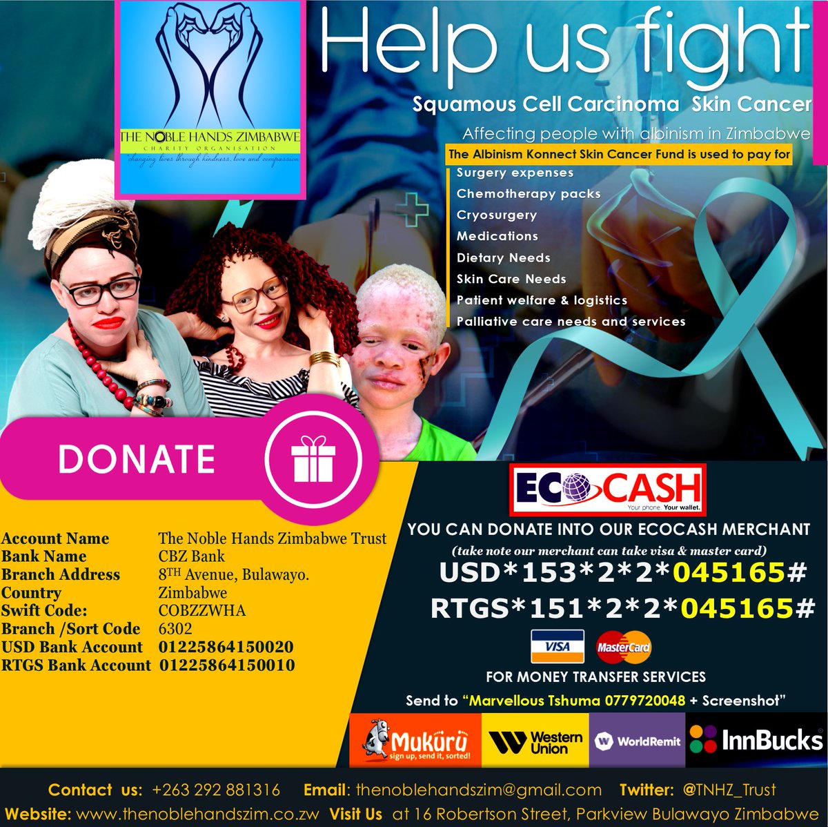 Did you know the Albinism Konnect Cancer Fund has impacted over 70 skin cancer patients since 2020. Let join hands and keep this fund going, no amount is too small indeed. Ndokumbirawo 100 Reposts chete a donor is definitely on your TL