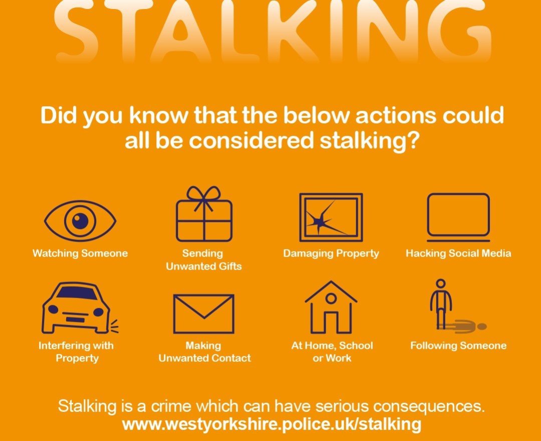 Stalking is a crime that can affect anyone, regardless of age, gender, or ethnicity. Help is available, whatever your situation. #NationalStalkingAwarenessWeek