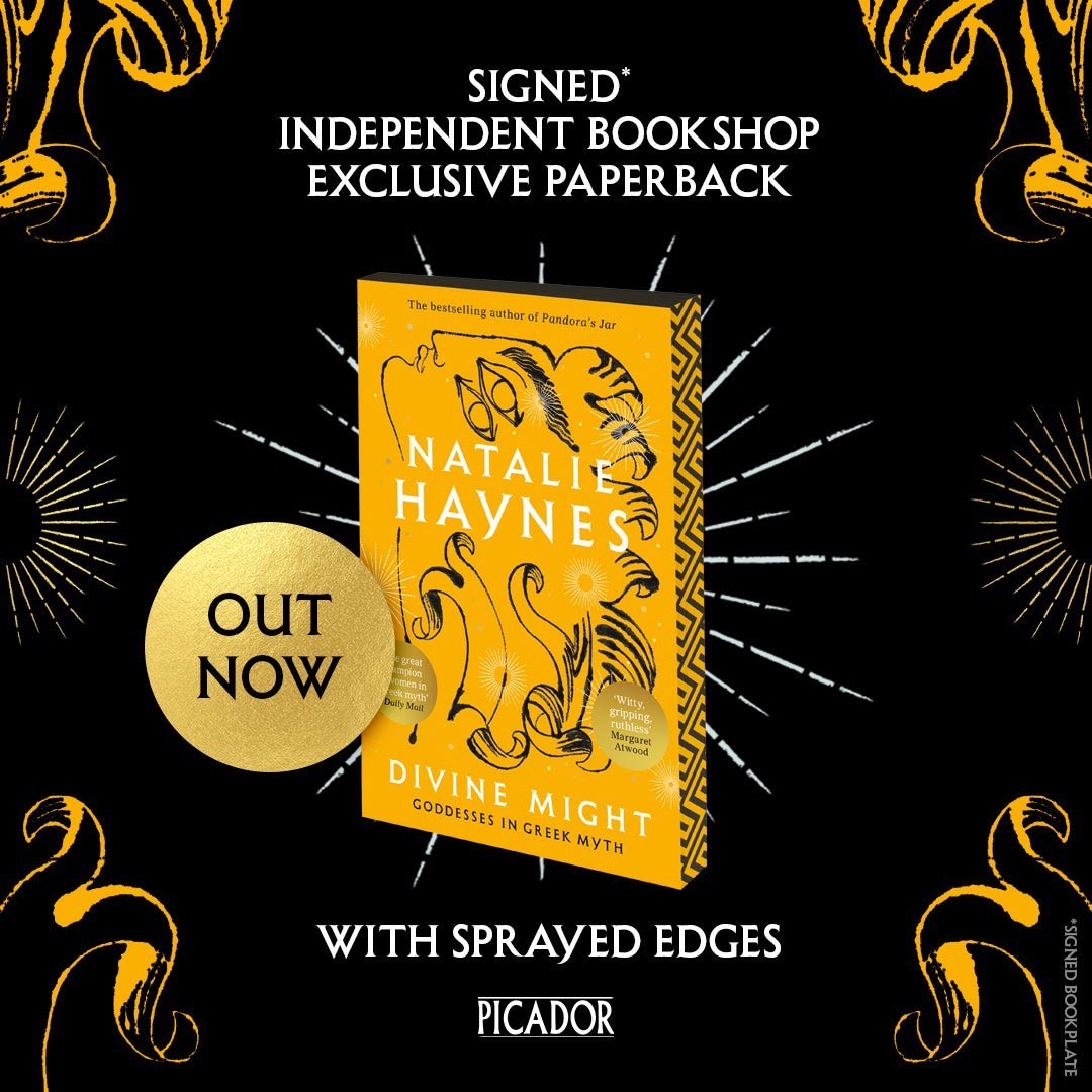 🧡 OUT NOW! 🧡 Today is the day! I really hope you love meeting the goddesses, now in paperback. As well as the regular paperback, this indie exclusive edition is available - you can support indies, hang out on Mount Olympus, and have gorgeous sprayed edges while you’re at it 😍
