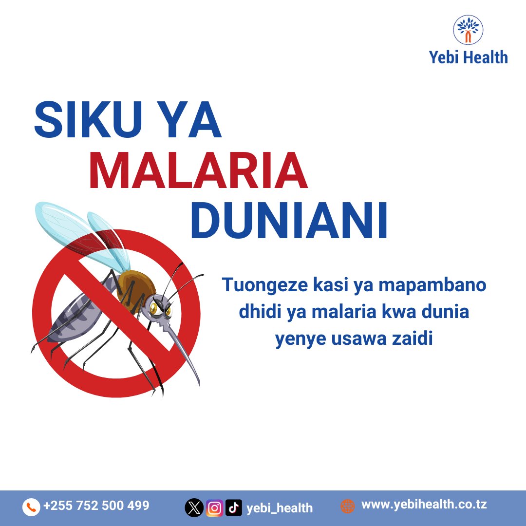 Tokomeza Malaria 🚫 

#Malaria #MalariaDay #MalariaAwareness #MalariaPrevention #MalariaFreeWorld #MalariaDay24