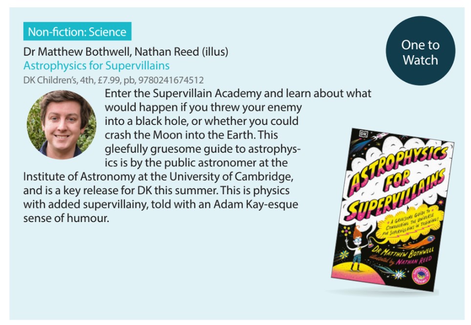 So happy that Astrophysics for Supervillains was selected by @thebookseller as One To Watch 😀

Preorder here: amzn.eu/d/8b2ild1
@dkbooks