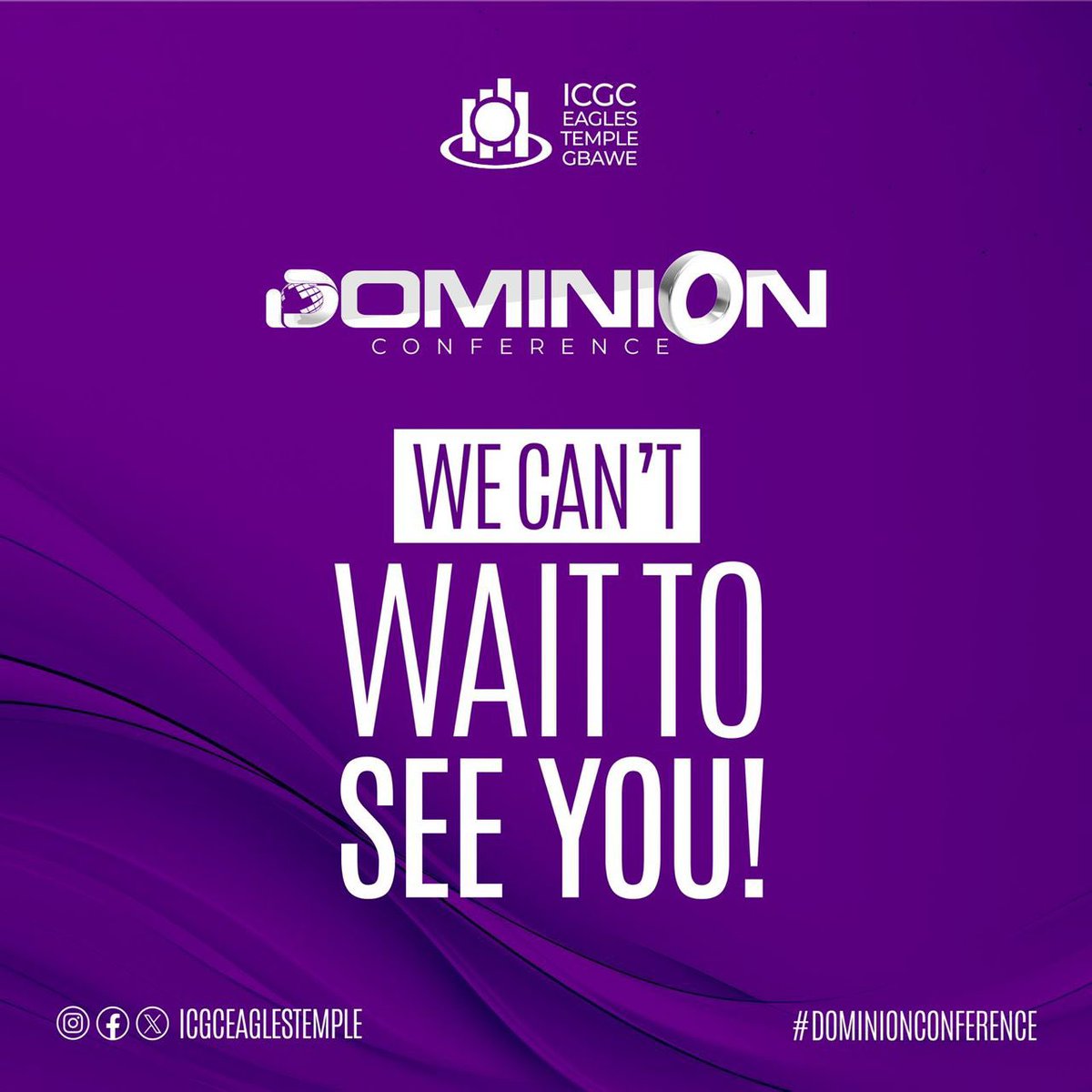 Finally the day is here! #DominionConference24 begins tonight at 7pm sharp. Be there!

#LifeChanging
#PowerPacked
#ICGCat40
#ETGodyear2024 #WeAreICGC