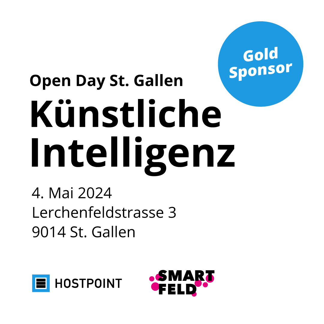 Als stolzer Goldsponsor unterstützen wir den #Smartfeld Open Day! 🚀 Entdecke die Zukunft der KI mit Workshops von Schülern der Kantonsschule am Brühl.

Von VoiceMotion bis zum Kochen mit KI warten vielfältige Einblicke.

Hier anmelden! 🔗 smartfeld.ch/events/open-da…

#MINT #Bildung