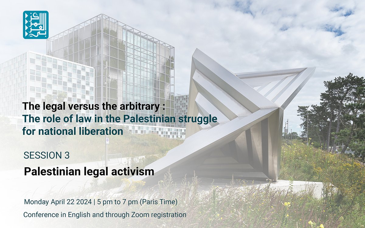 🎥 It's online ! 🗣️ ONLINE CONFERENCE CYCLE | 'The legal versus the arbitrary : The role of #law in the #Palestinian struggle for national liberation' - SESSION 3 : 'Palestinian legal activism' 👉 With : - @NadiaSilhi, PhD candidate, University of Edinburgh - Majd Darwish,…