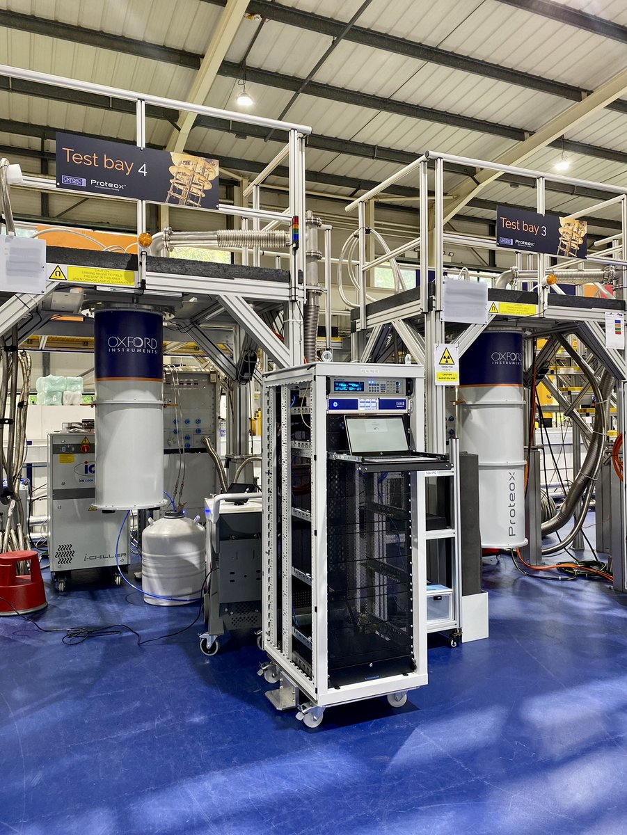 Behind the scenes at the Oxford Instruments NanoScience factory - our ProteoxS is on test today, ready to be shipped to Japan soon! Check out our website to find out more about the ProteoxS: okt.to/yI3eiX #Quantum #QuantumTechnology #OxInstIsListening
