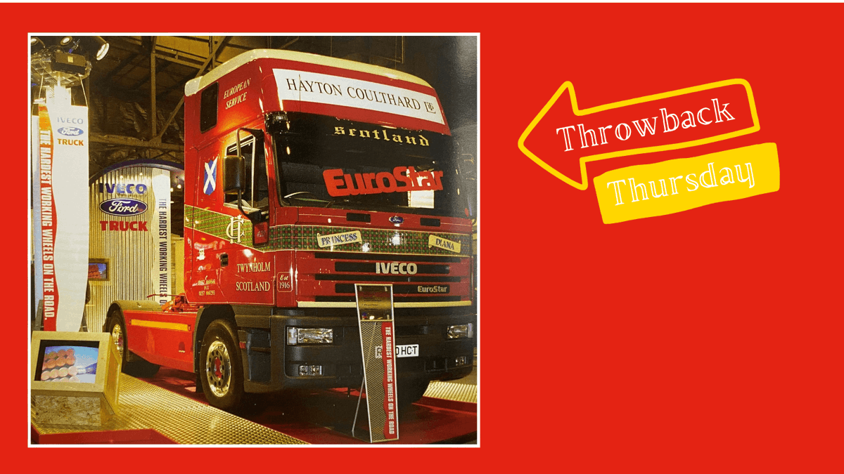 This is the Hayton Coulthard Iveco EuroStar MP400 E42 model at the 1997 IRTE Scottish Truck Show. Our heritage fleet will be out on show next weekend in the Highland & Historic Commercial Vehicle Road Run. #ThrowbackThursday #TT #vintagetrucks #heritage #DeliveringWinners