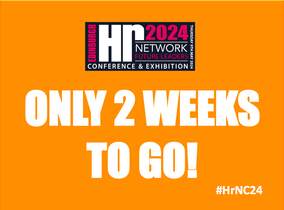 TIME IS RUNNING OUT: There's only 2 weeks to go until the @HrNETWORKNews 'FUTURE LEADERS' Conference & Exhibition #hrnc24 at Murrayfield Stadium on Thursday 9th May. We're closing the booking form soon. BOOK YOUR DELEGATE PLACE NOW: hrnetworkjobs.com/events/confere…