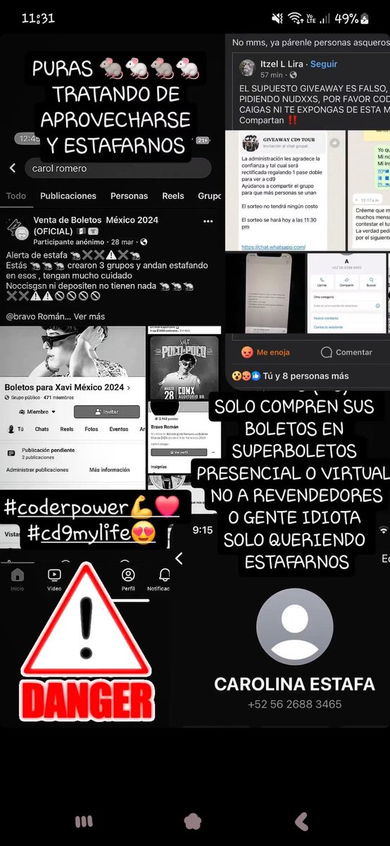mitchu1996's tweet photo. @CD9 @ArenaCdMexico @SuperboletosMx CHICAS(X'S) TENGAN MUCHO CUIDADO NO CAIGAN ASÍ COMO ESTAS 🐀🐁 HAY MUCHAS TRATANDO D ESTAFARNOS Y D APROVECHARSE D LA SITUACIÓN SOLO COMPREN BOLETOS CON @SuperboletosMx NO A REVENDEDORES NI 🐁🐀
#CODERPOWER #CD9
@CD9 @JosDice @freddyleyva @alongmusic @alannavarro @bryanmouque https://t.co/0HVIscXEv3