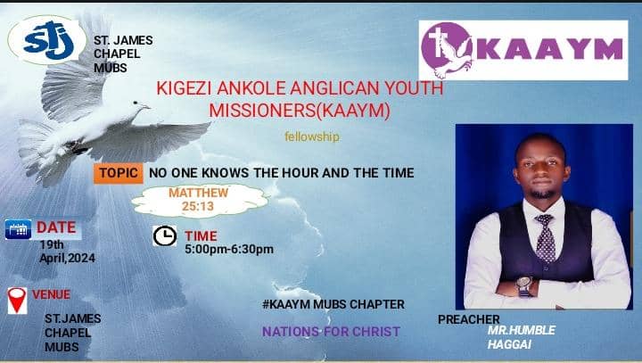 Brothers and sisters in Christ don't miss this opportunity on Friday to be in the house of God as in our KAAYM fellowship let us all make it and we will enjoy the fruits of the Lord thanks.Tell a friend to tell a friend