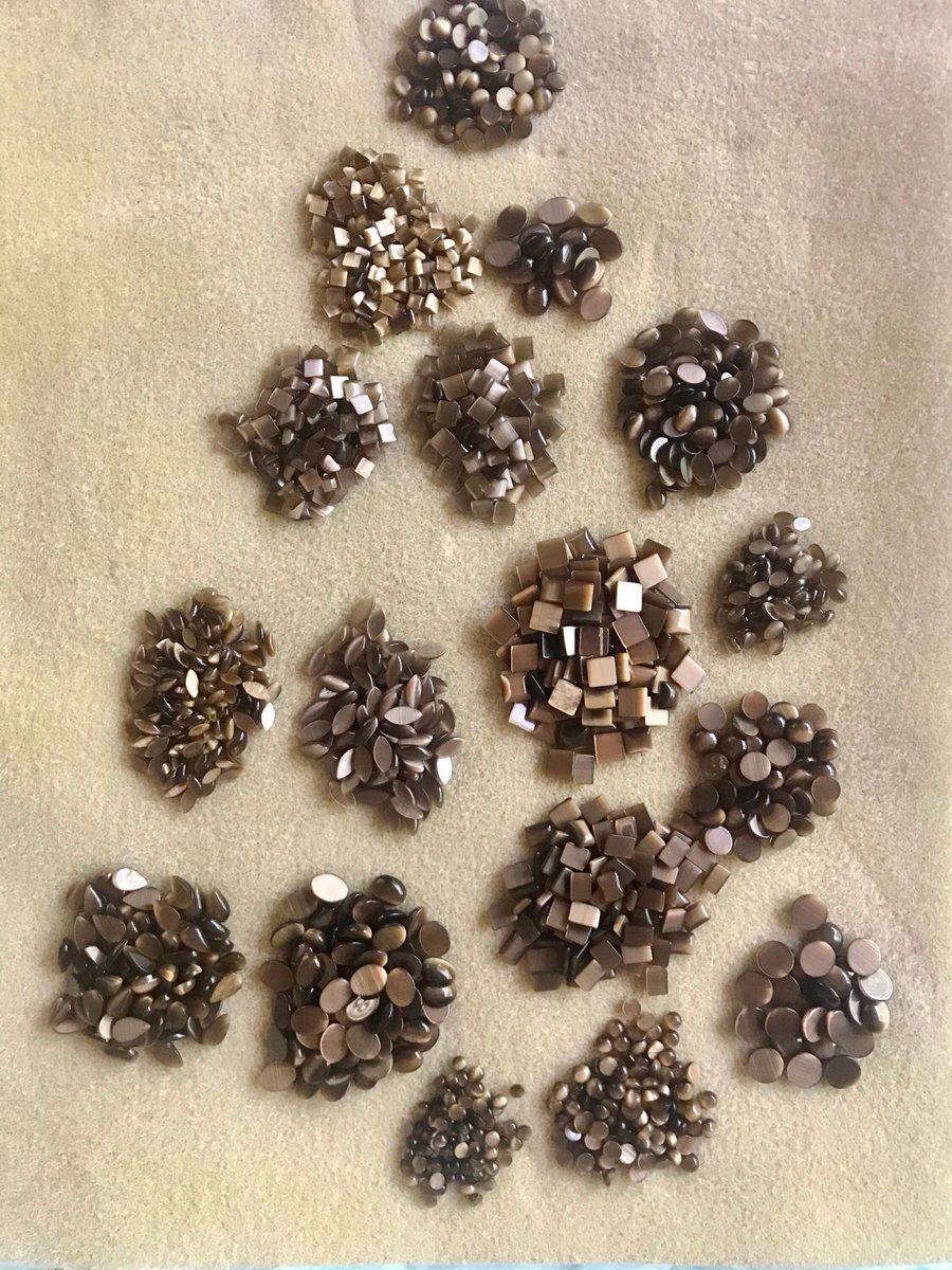 Jewelry Making Kit Bulk Lot Assorted sizes and shapes flat back Tiger Eye small glass cabochons kit Lot of about 1450 pieces by BySupply. tuppu.net/17eb2b7e #Etsy #bysupply #Beads