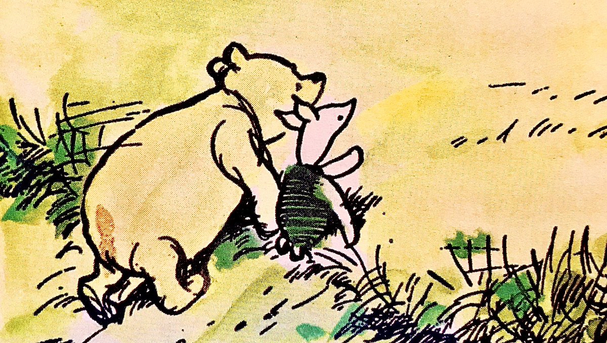 Halfway between Pooh's house and Piglet's house was a Thoughtful Spot where they met sometimes when they had decided to go and see each other, and as it was warm and out of the wind they would sit down there for a little and wonder what they would do. ~A.A.Milne #thoughtfulspot