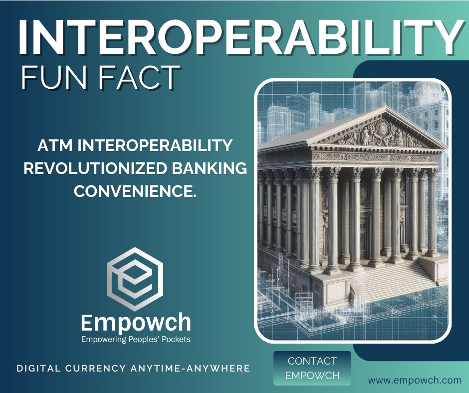 💡 Fun Fact: ATM interoperability revolutionized banking, creating the first shared ATM network for modern convenience, just like the Empowch CONNECTOR network! #Empowch #BankingInnovation #FunFact 💡