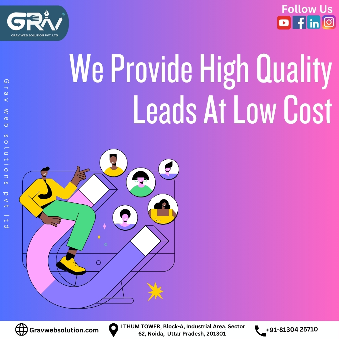 gravwebsolution's tweet image. 𝐆𝐫𝐚𝐯 𝐖𝐞𝐛 𝐒𝐨𝐥𝐮𝐭𝐢𝐨𝐧 𝐏𝐯𝐭 𝐋𝐭𝐝

&quot;Unlock high-quality leads without breaking the bank with Grav Web Solution Pvt Ltd! Our cost-effective solutions ensure maximum ROI for your business growth.&quot;
.
.
 #GravWebSolution #LeadGeneration #DigitalMarketing